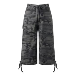 Women Retro Cargo Denim Shorts Vintage Camouflage Print Loose Drawstring Short Pants Y2k Aesthetic Cyber Grunge Streetwear