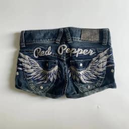Y2k Flag Embroidery Vintage Denim Women Shorts Harajuku Slim Light Blue Jean Low Waist Short Street Mini Short Women Clothing