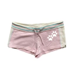 Y2k Kawaii Cat Print Low Rise Shorts Women Pastel Striped Elastic Waist Booty Shorts Soft Pink Casual Aesthetic Girl Sport Short
