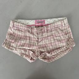 Fashion American retro Y2K millennium hot checkered design sense short pants, slim and sexy, summer new style women's clothing