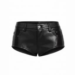 Spice Girls Low-waisted Pu Leather Super Shorts Women 2026 New Slim-fitting Y2k Shorts Hip-wrapped Hot Pants