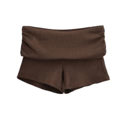 Summer Slim Yoga Shorts Women Casual Solid Color Fold Over Low Waist Lounge Shorts