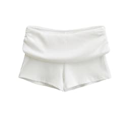 Summer Slim Yoga Shorts Women Casual Solid Color Fold Over Low Waist Lounge Shorts