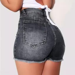 Sexy Hot Slim Denim Shorts Women Fashion Trendy All-match Solid Color Tight High Waist Short Jeans Lady Commuting Cowboy Outfits