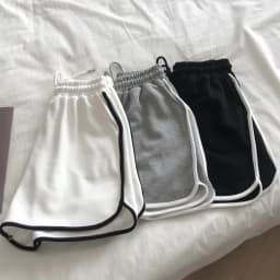 Women Striped Casual Shorts Korean Harajuku Loose All Match Sports Shorts Summer Fashion Simple Yoga Thin Mini Shorts Female