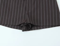 European and American style spring fashion temperament simple striped low waist wide waist shorts