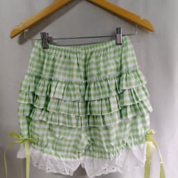 Kimotimo Green Plaid Bow Skirt Shorts Women Elastic Waist Slim Ift Short Pants Japanese Kawaii Versatile Y2k Aesthetic Clothes