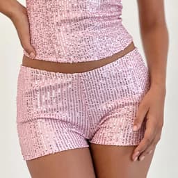 Women Summer y2k Vintage Sexy Sparkly Glitter Shorts Low Waist Sequin Skinny Booty Shorts Pants Chic Bottoms Nightclub Party