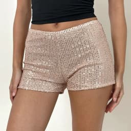 Women Summer y2k Vintage Sexy Sparkly Glitter Shorts Low Waist Sequin Skinny Booty Shorts Pants Chic Bottoms Nightclub Party