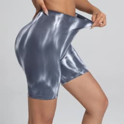 Women Tie Dye Gym Yoga Biker Shorts High Waist Seamless Legging Fitness Sports Leggins Elastic Pants Training Workout Tights