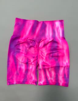 Women Tie Dye Gym Yoga Biker Shorts High Waist Seamless Legging Fitness Sports Leggins Elastic Pants Training Workout Tights