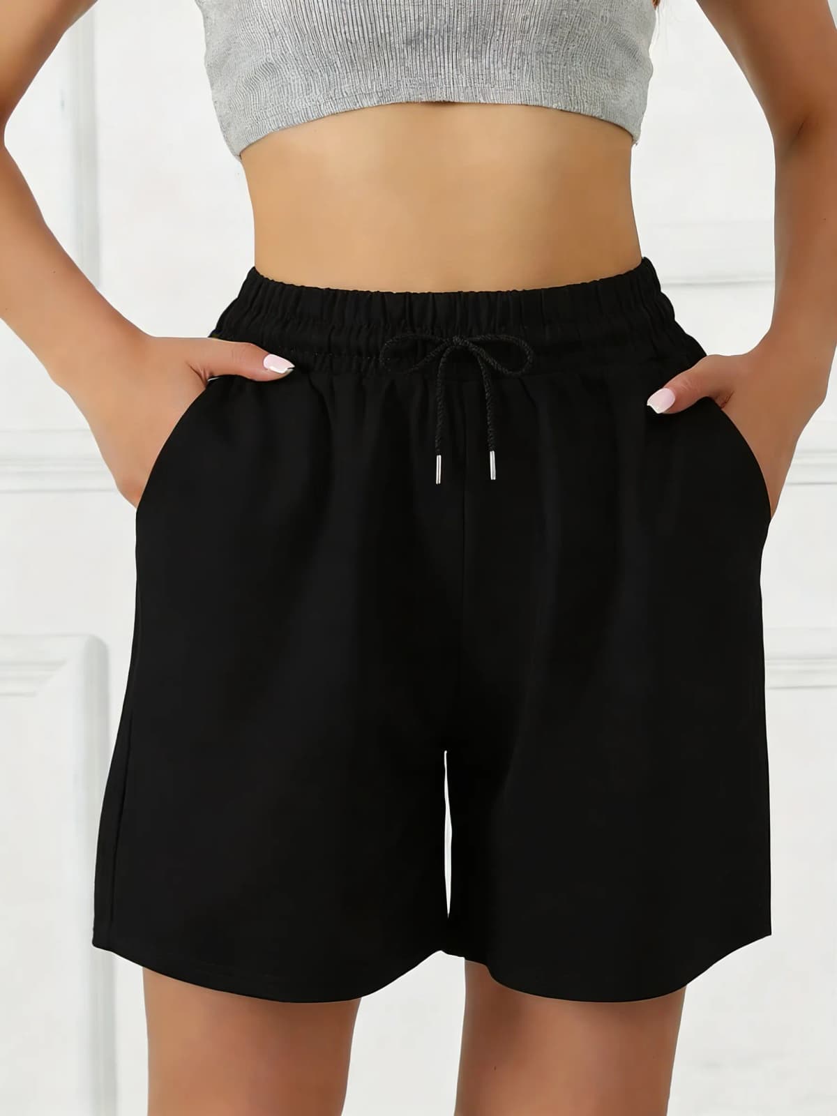 Jogging Cool Breathable Short Pants Womens Summer Loose Comfy Sweatpants Running Daily All-Match Shorts Fitness Basic Bottom