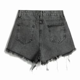 Hole Denim Shorts Women Korean Fashion High Waist Short Jeans Female Summer Slim Streetwear Irregular Wide Leg Shorts Ladies New