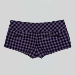 Summer Women Y2K Street Club Gingham Plaid Four Button Decor Low Waist Ultra Short Bodycon Booty Hot Pants Shorts