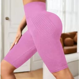 High Waist Butt Lifting 3D Anti-Cellulite Biker Shorts, Tummy Compression Control 8 Inch Sculpting Gym Workout Training Shorts