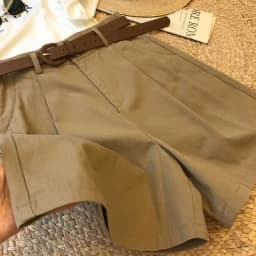 New Wide Leg Shorts for Women 2026 Summer Thin Cotton A Line Short Pants Office Lady Classic Loose Casual Zipper Women‘s Shorts