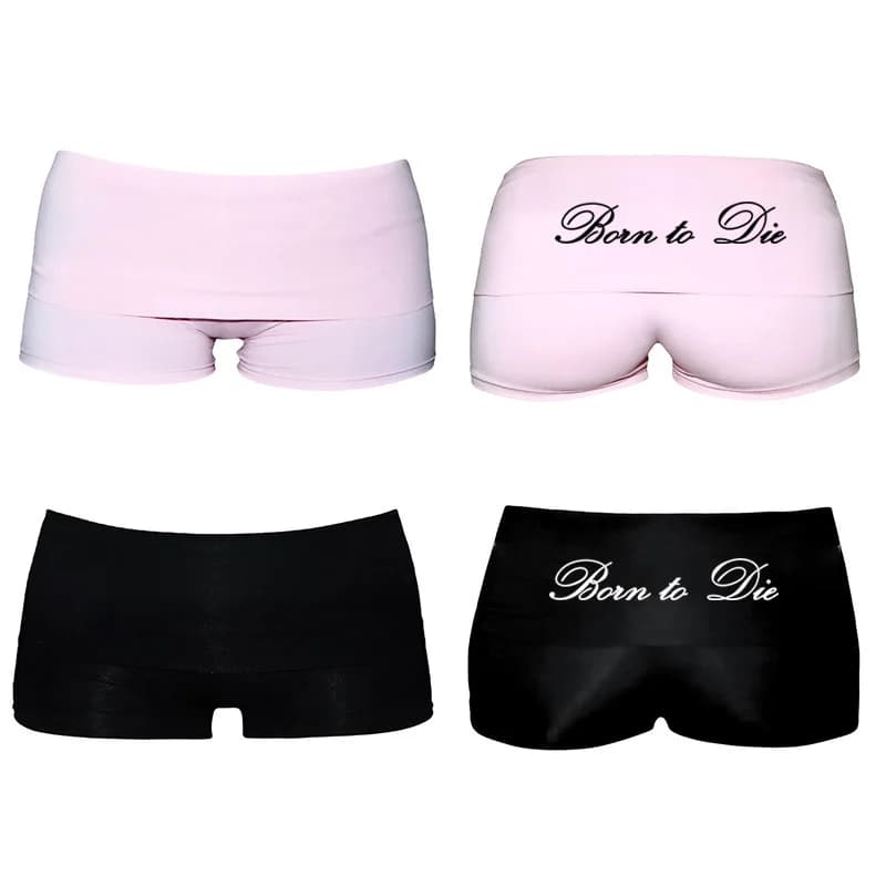 High street Grunge Goth Y2K Shorts Harajuku Letter Print Unique Punk Hot pants Casual Hiphop Fashion Pants Chic Vintage Trousers