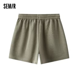 Semir Womens Shorts 2026 Elastic Waist Knitted Straight Loose Sports Style Casual Fashion