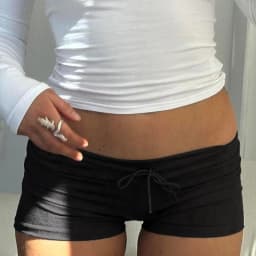Vintage Y2K Harajuku Shorts Women Low Rise Lace Up Skinny Bottoms Solid Slim Fitting Streetwear Ladies Shorts