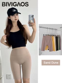 BIVIGAOS Summer New Multi Color Biker Shorts Women High Waist Elastic Tight Sexy Sports Shaper Candy Colored Cycling Shorts