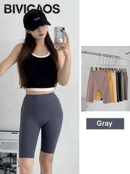 BIVIGAOS Summer New Multi Color Biker Shorts Women High Waist Elastic Tight Sexy Sports Shaper Candy Colored Cycling Shorts
