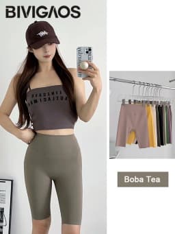 BIVIGAOS Summer New Multi Color Biker Shorts Women High Waist Elastic Tight Sexy Sports Shaper Candy Colored Cycling Shorts