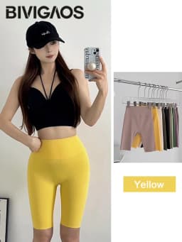 BIVIGAOS Summer New Multi Color Biker Shorts Women High Waist Elastic Tight Sexy Sports Shaper Candy Colored Cycling Shorts