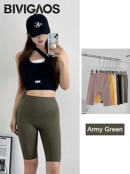 BIVIGAOS Summer New Multi Color Biker Shorts Women High Waist Elastic Tight Sexy Sports Shaper Candy Colored Cycling Shorts