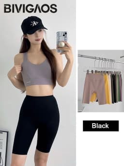 BIVIGAOS Summer New Multi Color Biker Shorts Women High Waist Elastic Tight Sexy Sports Shaper Candy Colored Cycling Shorts