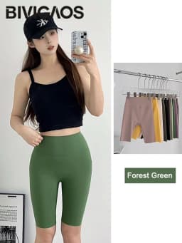 BIVIGAOS Summer New Multi Color Biker Shorts Women High Waist Elastic Tight Sexy Sports Shaper Candy Colored Cycling Shorts