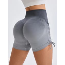 Yoga Gradient Shorts Women High Waist Leggings Seamless Sexy Hip Liftting Shorts Gym Workout Running Skinny Drawstring Shorts