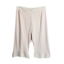 Summer Women's Silk Knitted Safety Short Pants Mulberry Silk Lace Flower Border Exposure Leggings Sleep Bottom Middle Pants