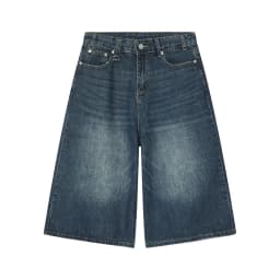 Vintage Y2k Baggy Denim Shorts Wide Leg Pants For Women&Men Fashion High Waisted Wash Knee Length Jeans Shorts Oversize Pants