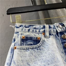 High Waist Single Breasted Women Jeans Short Hot Pants Fringed Wide-Leg Sexy Women'S Denim Shorts Summer Korean Women Clothing