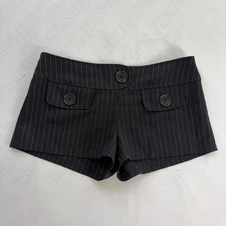 Minimalist Stripes emo Female Clothing Classic Harajuku Y2K Women Lower garment Vintage Fashion Shorts Aesthetic Soft Bottoms
