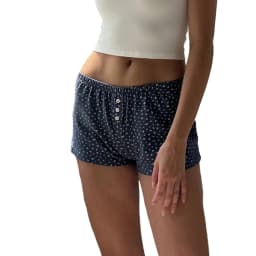 Women's Casual Elastic Shorts Solid Color/Floral/Heart Print Bottoms Short Pants Summer Loungewear Casual New