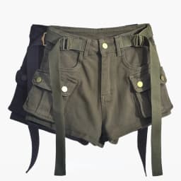 Women's Cargo Pants Denim Shorts 2025 New Botttoms High Waist Casual Summer Y2k Short Fashion Pantalones Cortos De Mujer 49B671
