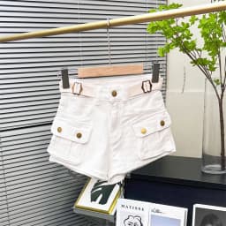 Women's Cargo Pants Denim Shorts 2025 New Botttoms High Waist Casual Summer Y2k Short Fashion Pantalones Cortos De Mujer 49B671