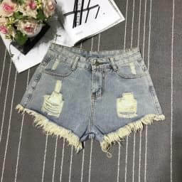 New High Waist Tassel Broken Denim Shorts Female 2026 Summer Korean Version Raw Edge Wide Leg Loose Plus Size Jean Shorts Women