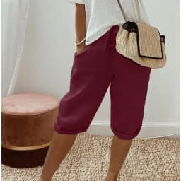 Summer Casual Shorts Stretch Shorts Legging Sweatshorts Fashion Breathable Five-Point with Pocket Female Loose Outer Wear Pants