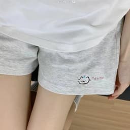 Cat Embroidery Shorts Women's Cute Japanese Summer Sweet Wide Leg Pants Pantalones Cortos De Mujer Casual Fashion Short Mujer