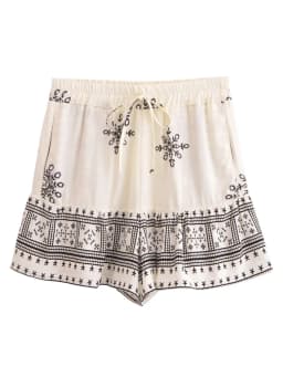 Boho Queens Women 2025 Wild Floral Print Summer Bohemian Short Pants with Pockets Lady Beach Rayon Holiday Boho Shorts