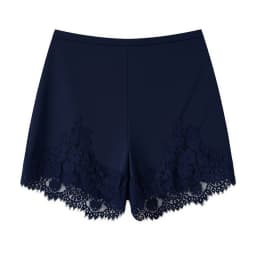 Xingqing y2k Lace Trim Shorts Women Summer Clothes Solid Color Elastic High Waist Satin Shorts 2000s Clothing Club Streetwear