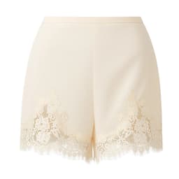 Xingqing y2k Lace Trim Shorts Women Summer Clothes Solid Color Elastic High Waist Satin Shorts 2000s Clothing Club Streetwear