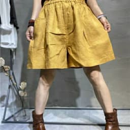 Cotton Linen Shorts Women Summer  Vintage Elastic Waist Wide Leg Pants Casual Loose Oversized Five-point Shorts Women Clothing