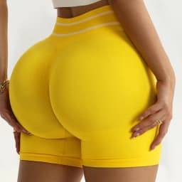 Women Gym Casual Shorts Running Biker Scrunch Sports Short Pants Yoga Fitness Workout Training High Waist Tights Elastic