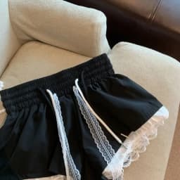 Lace Patchwork Women Wide Leg Shorts Fashion High Waist Multi Layer Chic Shorts Skirts Summer Streetwear Hot Girl Mini Pants