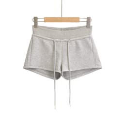 Korean Fashion Black Mini Shorts For Woman Summer Clothes 2025 Low Rise Shorts Knitted Shorts Low Waist Buttoms With Drawstrings