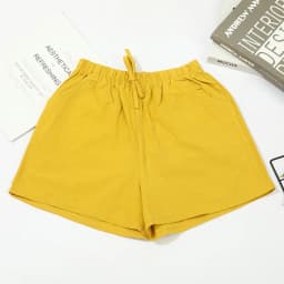 2026 New Women Cotton Linen Shorts Summer Casual Solid with Pockets Wide Leg Shorts Fashion All-match Loose Sport Short Pants