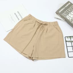 2026 New Women Cotton Linen Shorts Summer Casual Solid with Pockets Wide Leg Shorts Fashion All-match Loose Sport Short Pants